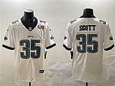 Men's Philadelphia Eagles #35 Boston Scott White 2025 Super Bowl LIX Patch Vapor Untouchable Limited Stitched Jersey,baseball caps,new era cap wholesale,wholesale hats
